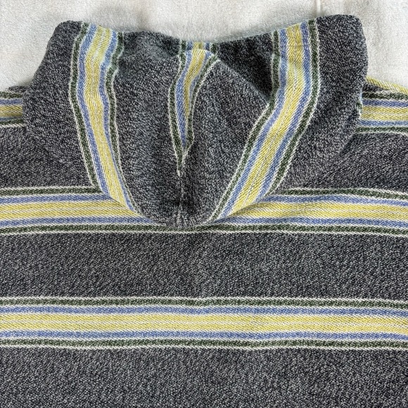 Quicksilver Men's Striped  Kangaroo Pockets Pullover Hoodie Size‎ S - Picture 11 of 11